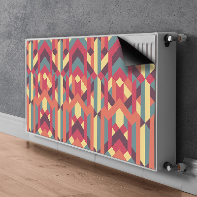 Decorative radiator cover Colorful lines