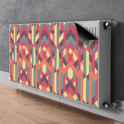 Decorative radiator cover Colorful lines