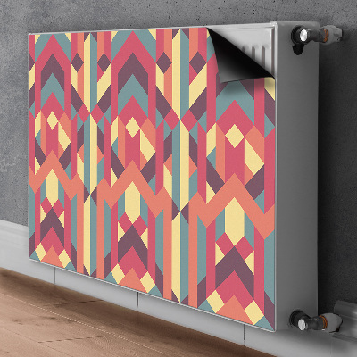 Decorative radiator cover Colorful lines