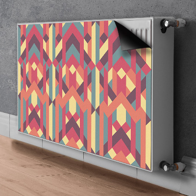 Decorative radiator cover Colorful lines