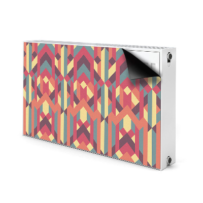 Decorative radiator cover Colorful lines