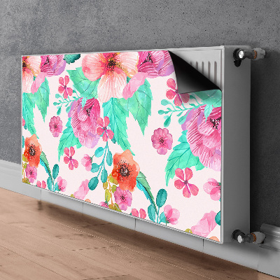 Decorative radiator mat Beautiful flora