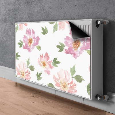 Radiator cover Watercolor flowers