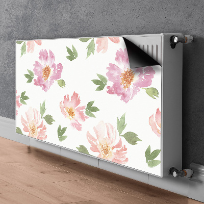 Radiator cover Watercolor flowers