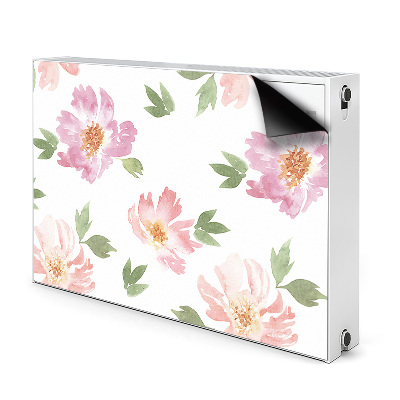 Radiator cover Watercolor flowers