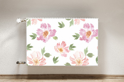 Radiator cover Watercolor flowers