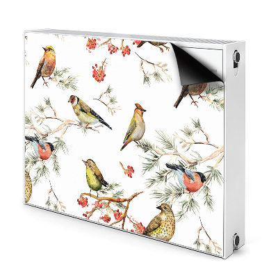 Magnetic radiator mat Birds on the branch