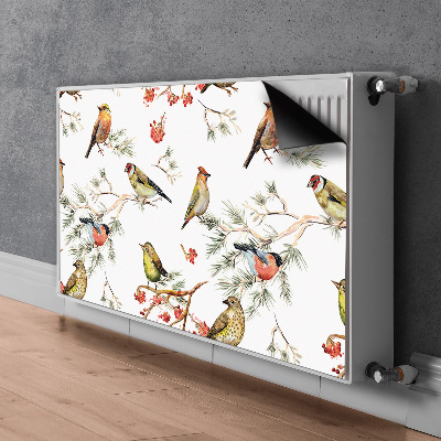 Magnetic radiator mat Birds on the branch