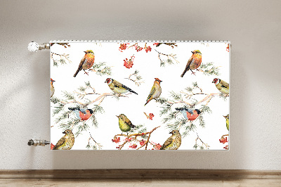 Magnetic radiator mat Birds on the branch