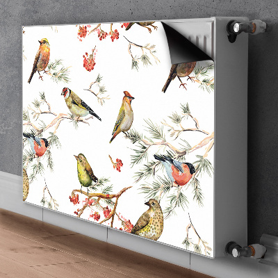 Magnetic radiator mat Birds on the branch