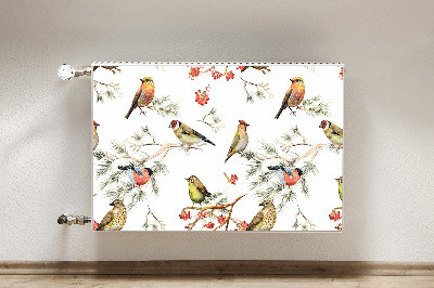 Magnetic radiator mat Birds on the branch