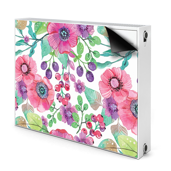 Printed radiator mat Flowers and berries