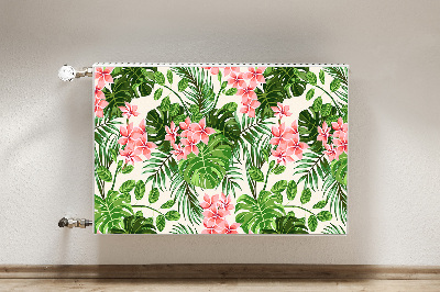 Printed radiator mat Hawaii flowers