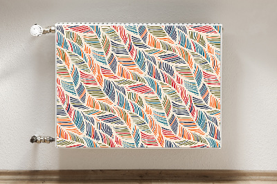 Decorative radiator cover Colorful waves