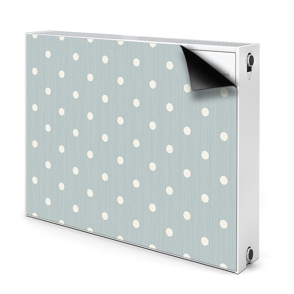 Radiator cover White polka dots