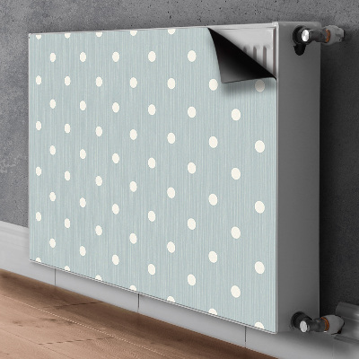 Radiator cover White polka dots