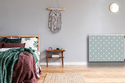 Radiator cover White polka dots