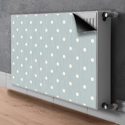 Radiator cover White polka dots