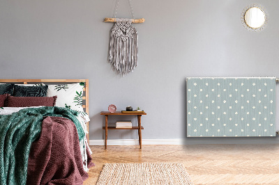 Radiator cover White polka dots