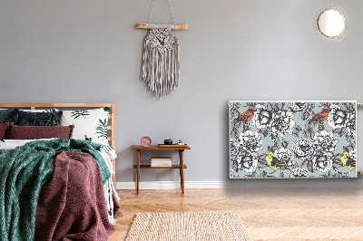 Magnetic radiator mat Roses and birds