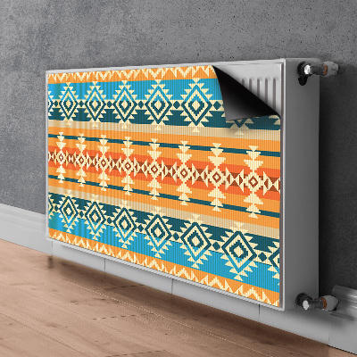 Magnetic radiator mat Navajo style pattern