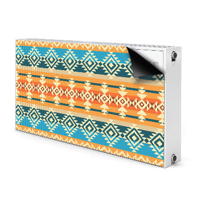 Magnetic radiator mat Navajo style pattern