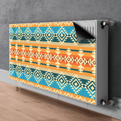 Magnetic radiator mat Navajo style pattern