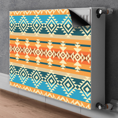 Magnetic radiator mat Navajo style pattern