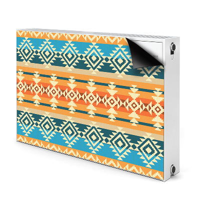 Magnetic radiator mat Navajo style pattern