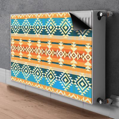 Magnetic radiator mat Navajo style pattern