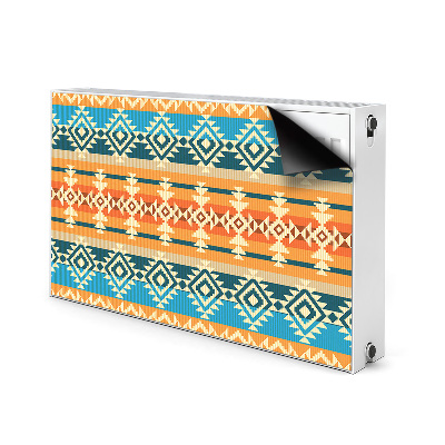 Magnetic radiator mat Navajo style pattern