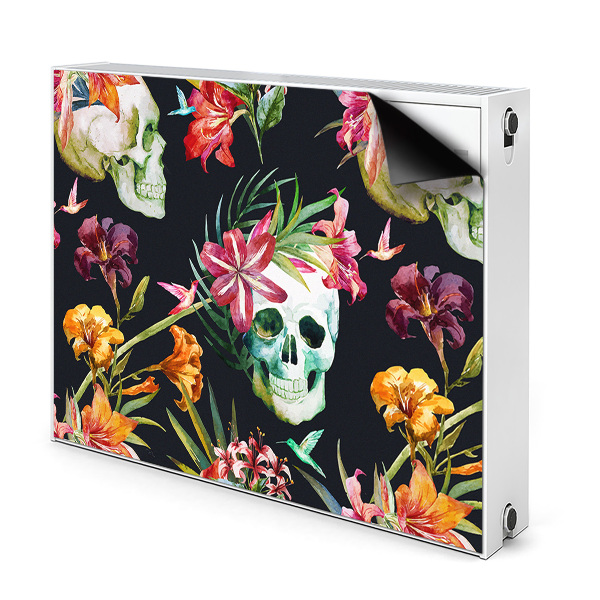 Radiator cover Skulls and flowers