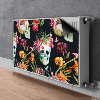 Radiator cover Skulls and flowers