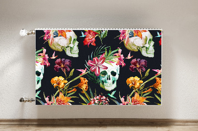 Radiator cover Skulls and flowers