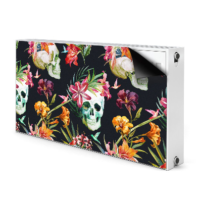 Radiator cover Skulls and flowers