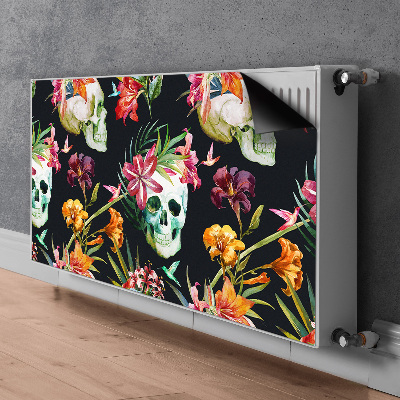 Radiator cover Skulls and flowers