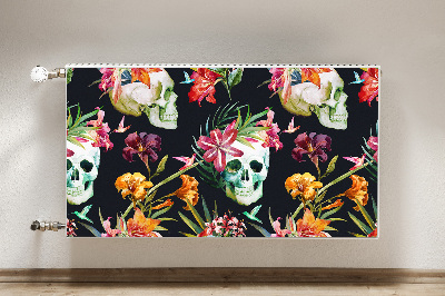 Radiator cover Skulls and flowers