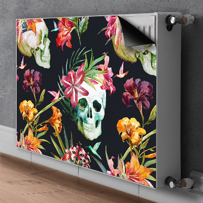 Radiator cover Skulls and flowers