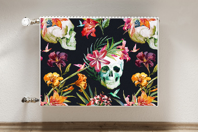 Radiator cover Skulls and flowers