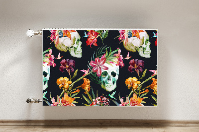 Radiator cover Skulls and flowers