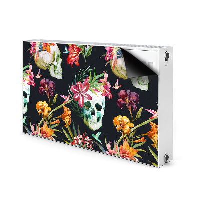 Radiator cover Skulls and flowers