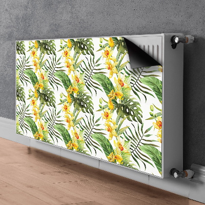 Magnetic radiator mat Exotic leaf