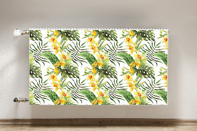 Magnetic radiator mat Exotic leaf