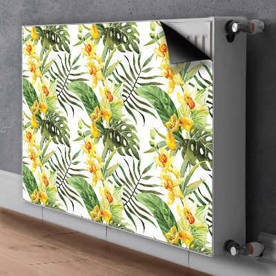 Magnetic radiator mat Exotic leaf