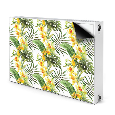 Magnetic radiator mat Exotic leaf