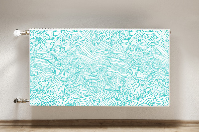 Magnetic radiator mat Vintage waves