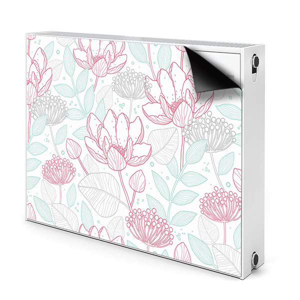 Decorative radiator cover Flower contours