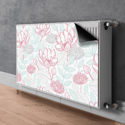 Decorative radiator cover Flower contours