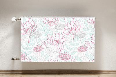 Decorative radiator cover Flower contours