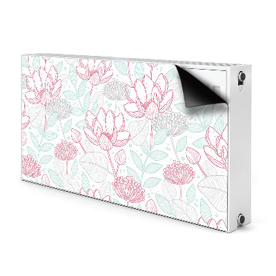 Decorative radiator cover Flower contours